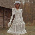Women's V-Neck Long Sleeve Midi Dress | Halloween