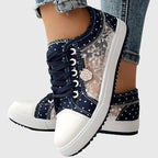 Women's Casual Polka Dot Sneakers | Lace Up