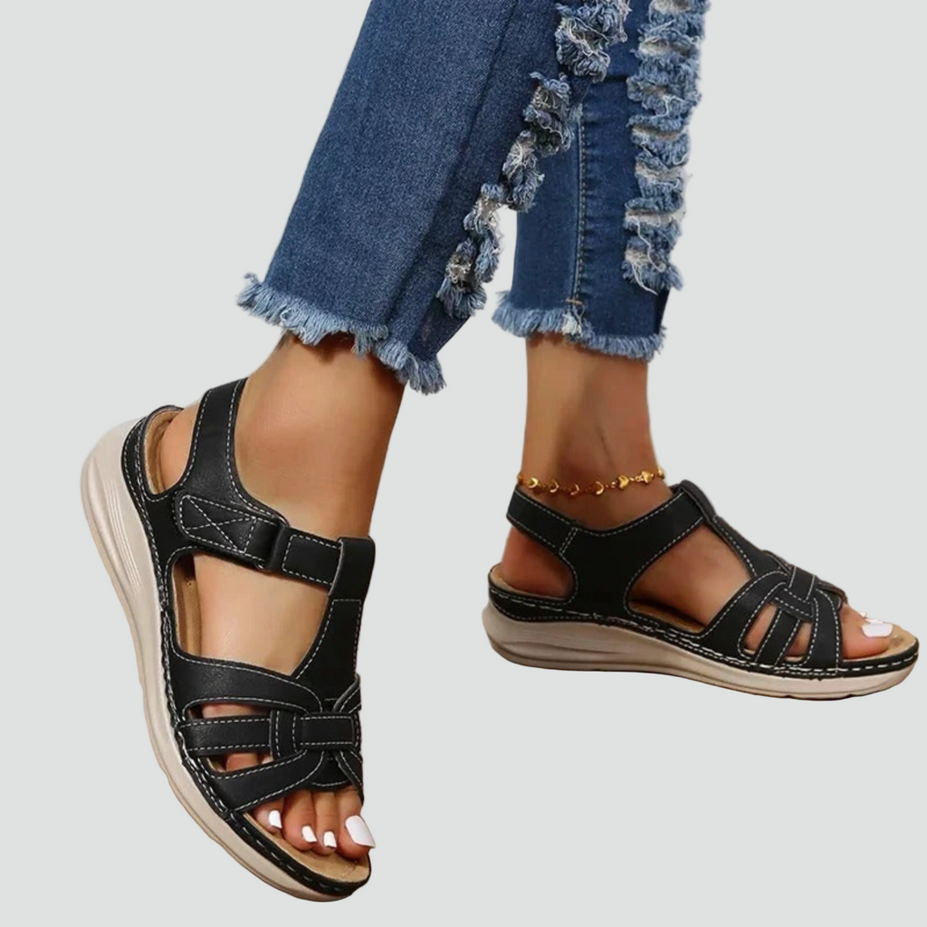 Women's Cutout Sandals | Hook and Loop