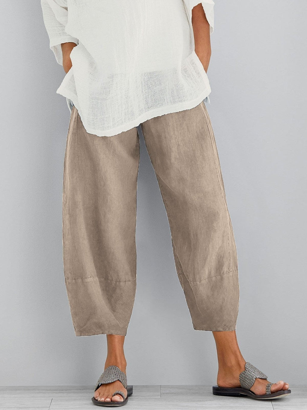 Women's Loose Cropped Trousers | Summer
