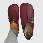 Women's Casual Wide Toe Decorative Button Detail Flat Loafers |  Slip-On
