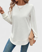 Women's Long Sleeve Round Neck Knit Sweater | Winter