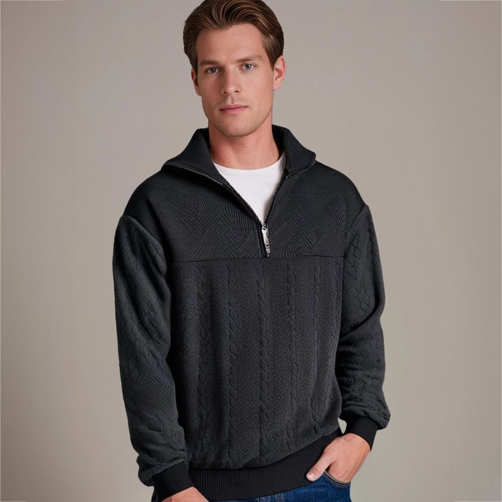 Men’s Cable Knit Half Zip Sweater | Winter