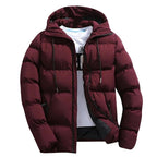 Men's Zip Up Winter Puffer Jacket | Hooded