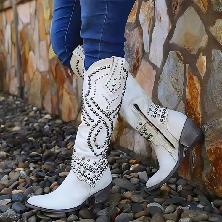 Women's Casual Knee High Cowboy Boots | Pointed Toe