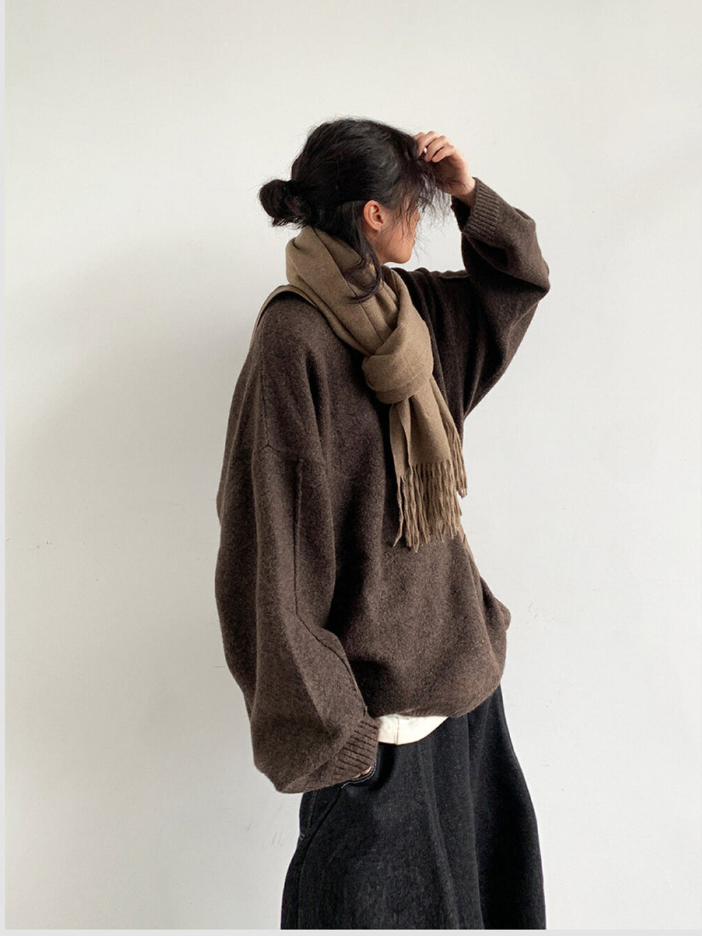 Women's Oversize Crew Neck Sweater | Winter