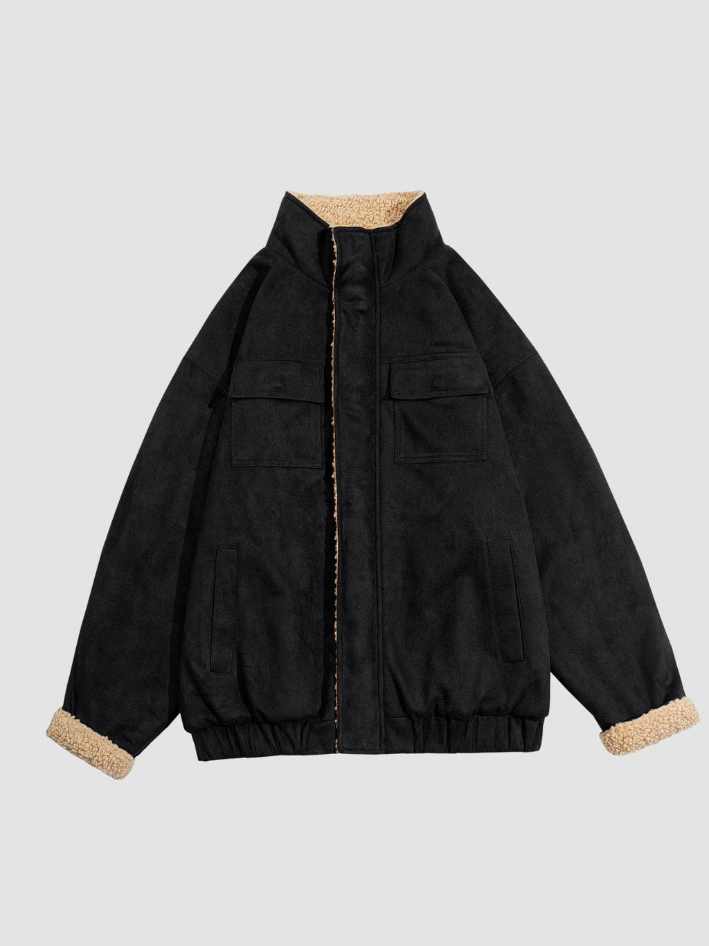 Women's Winter Long Sleeve  Zip Up Jacket | Oversized
