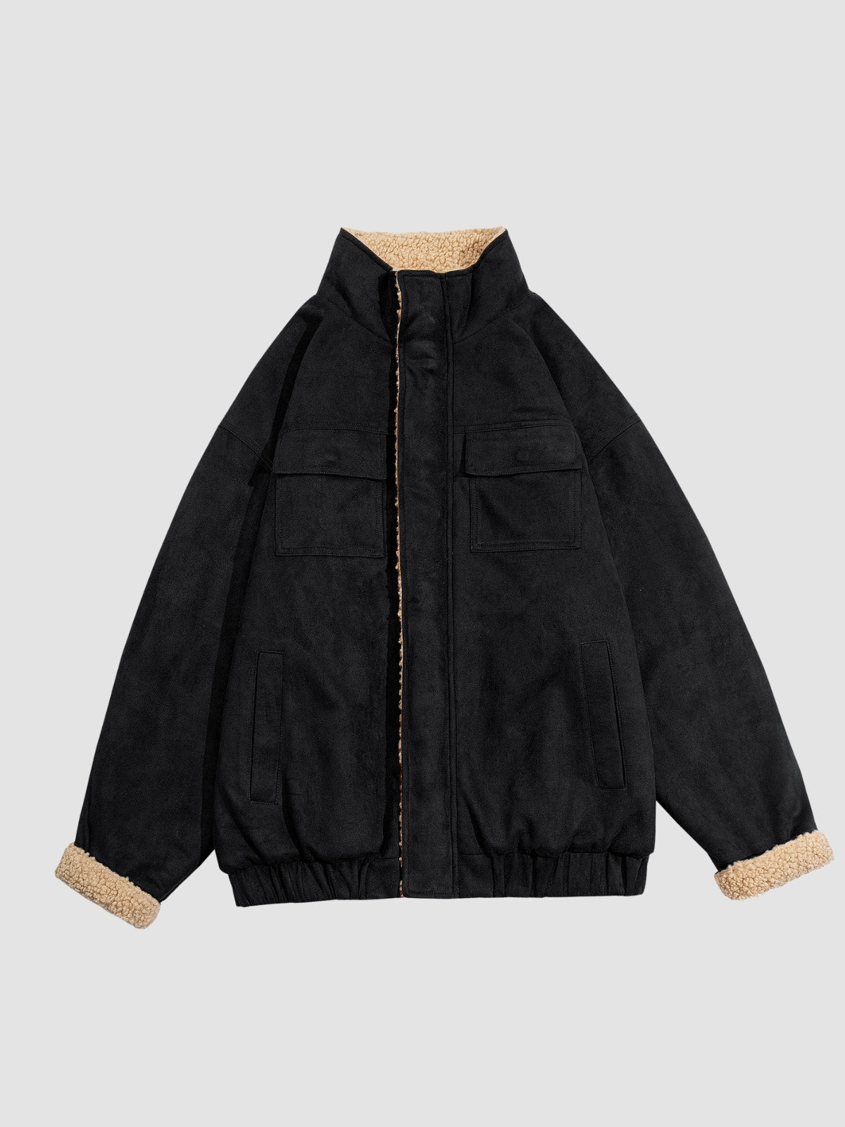 Women's Winter Long Sleeve  Zip Up Jacket | Oversized