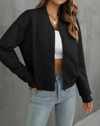 Women's Casual Quilted Bomber Jacket | Stylish
