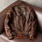 Men's Streetwear Collared Distressed Jacket | Zip Up
