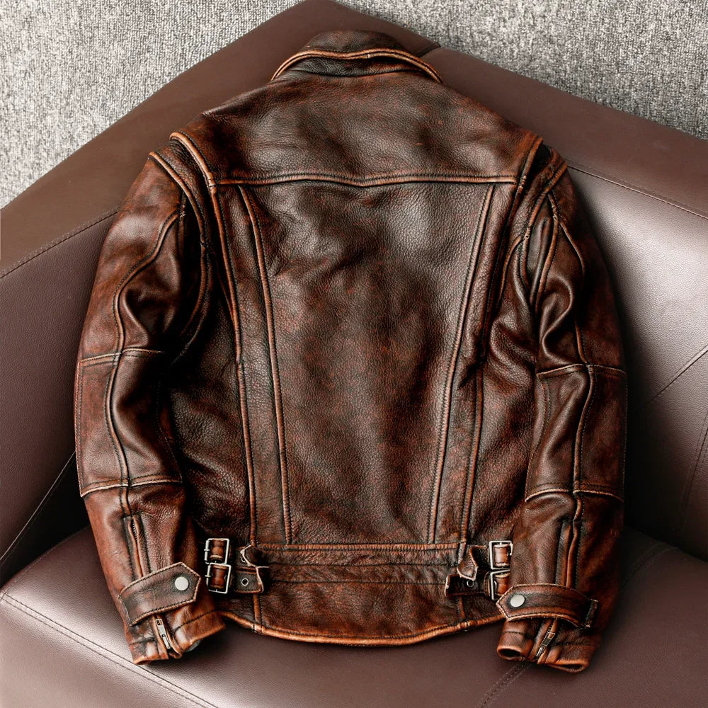 Men's Streetwear Collared Distressed Jacket | Zip Up