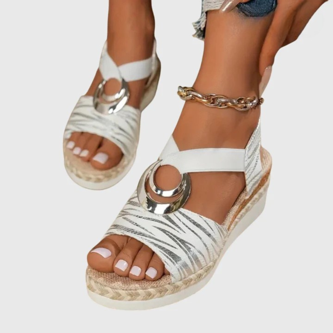 Women's Bohemian Low Wedge Open Toe Sandals | Summer