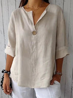 Women's Split Neck 3/4 Sleeves Blouse | Casual