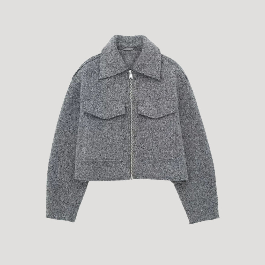 Women’s Winter Cropped Jacket | Zip-Up
