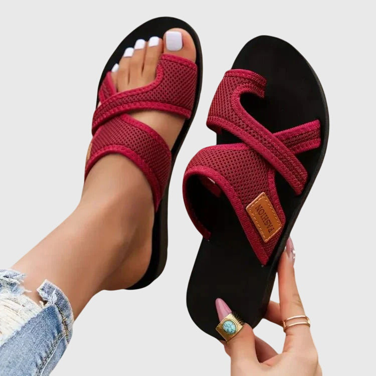 Women's Casual Strappy Toe Ring Sandals | Slip On