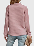 Women's Knit Collar Sweater | Quarter Zip