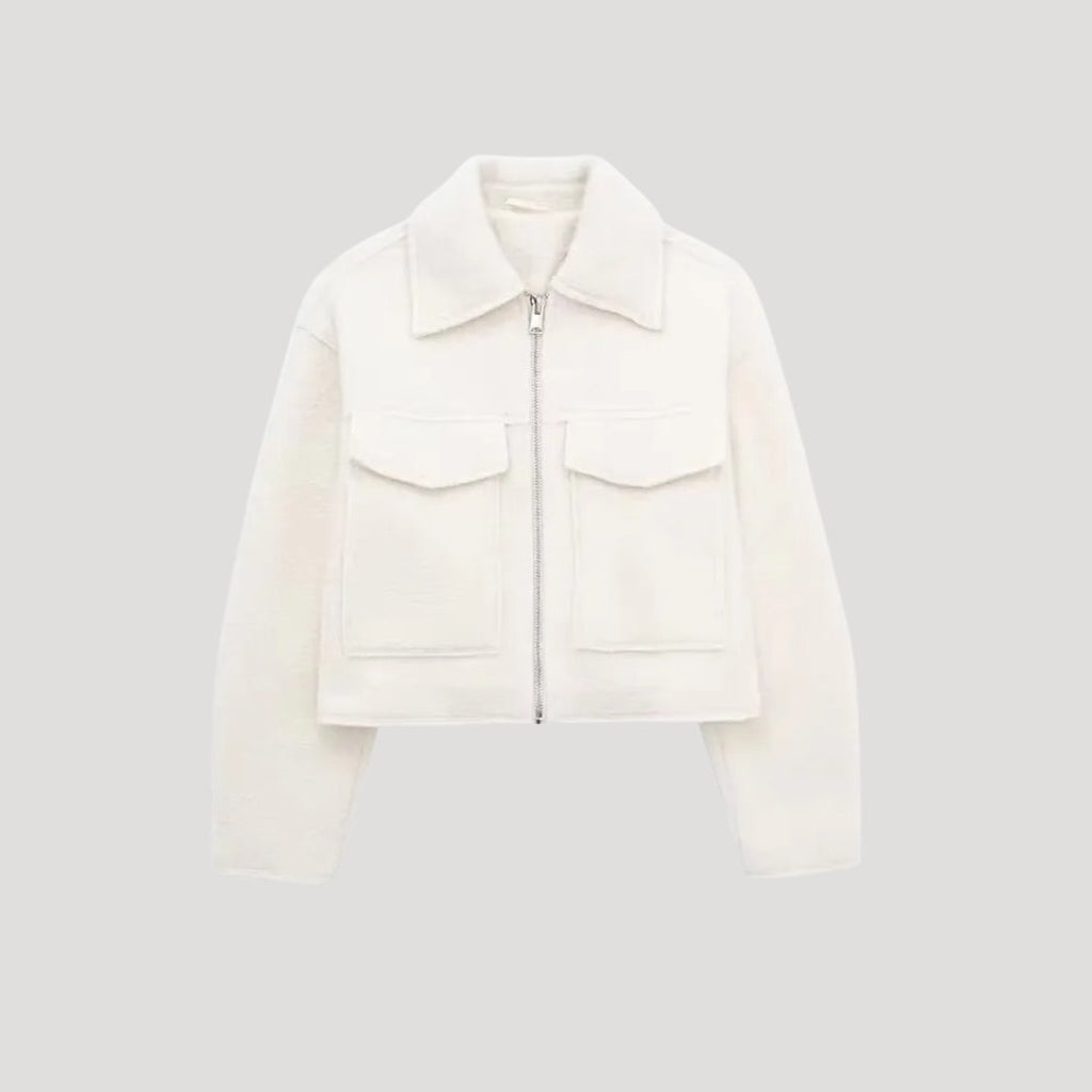 Women’s Winter Cropped Jacket | Zip-Up