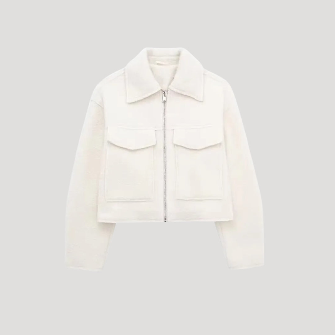Women’s Winter Cropped Jacket | Zip-Up
