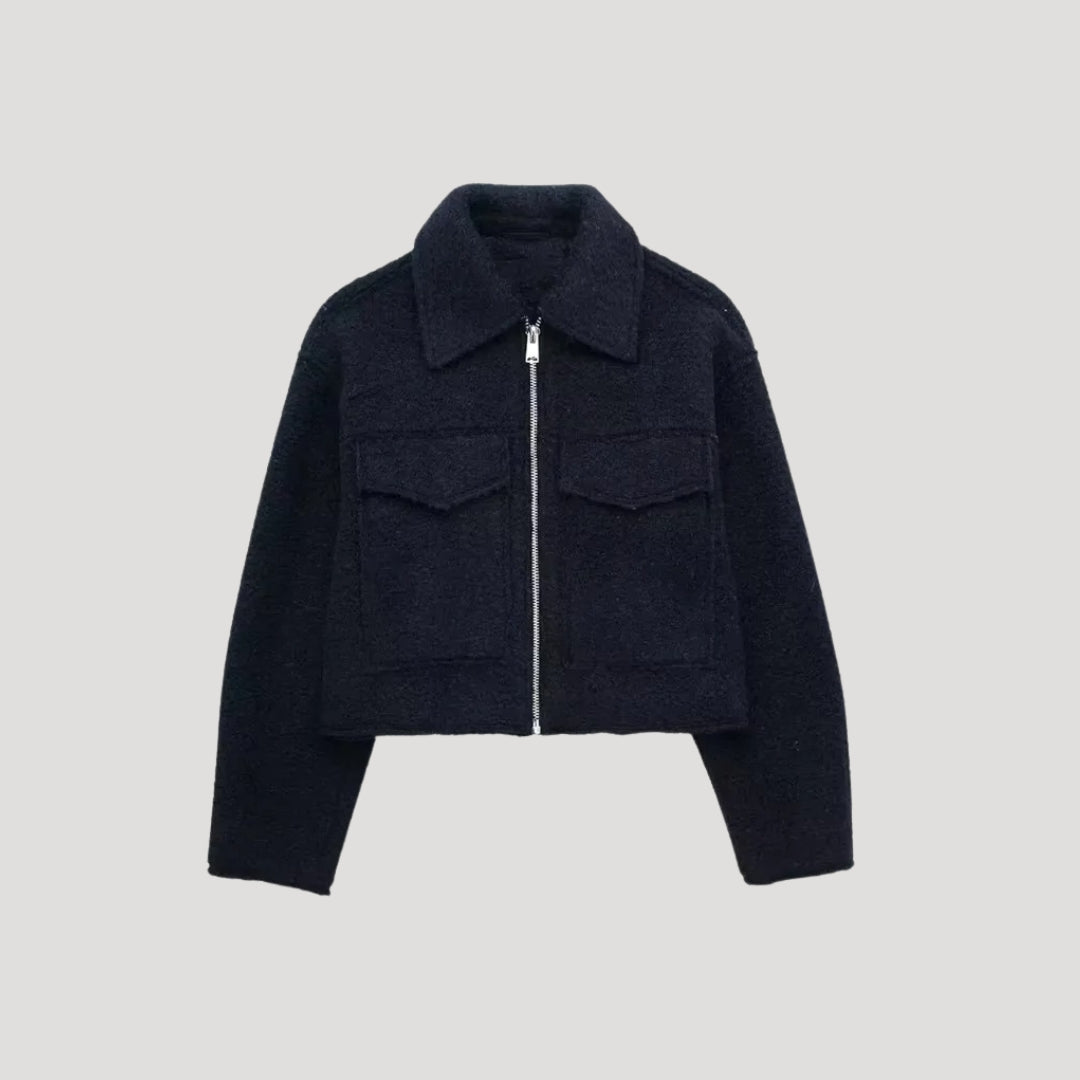 Women’s Winter Cropped Jacket | Zip-Up