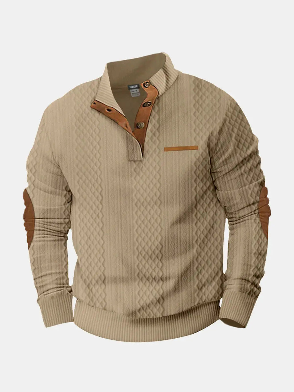 Men's Long Sleeve Winter Knit Sweater | Mock Neck