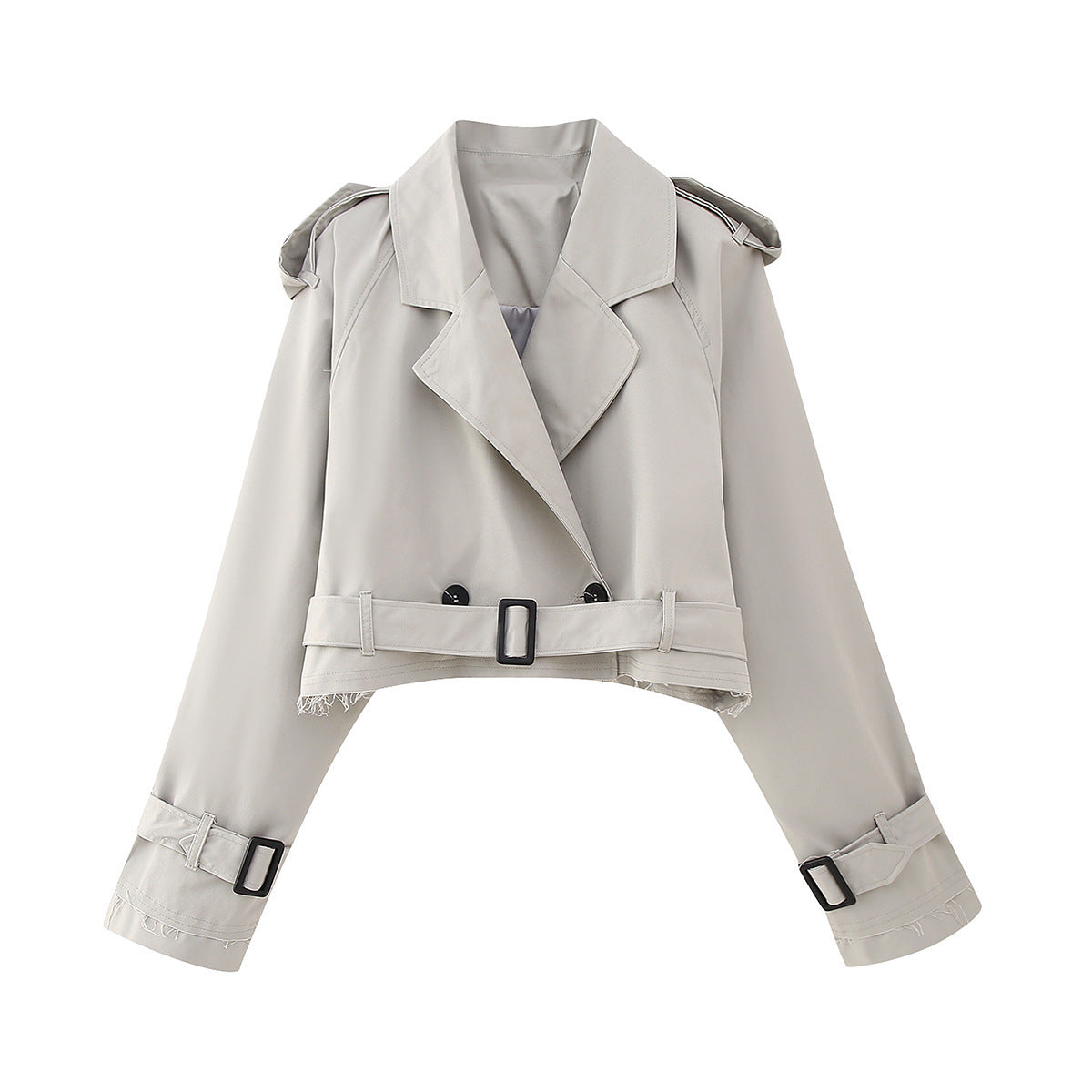 Women's Belted Cropped Trench Jacket | Winter