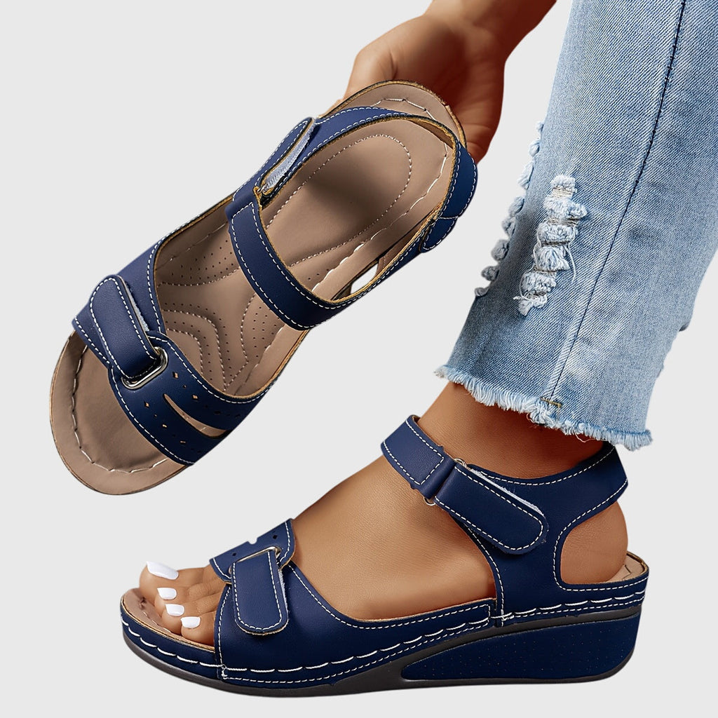 Women's Casual Comfort Ankle Strap Sandals | Hook and Loop