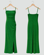 Women's Glitter Evening Dress | Thigh Slit