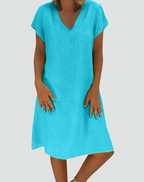 Women's Summer V-Neck Dress | Midi