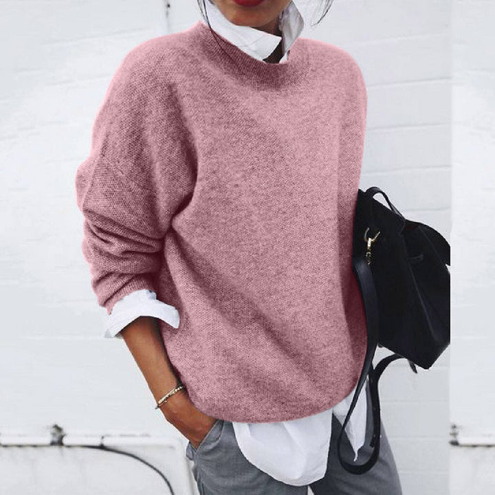 Women's Long Sleeve Winter Knit Sweater | Round Neck