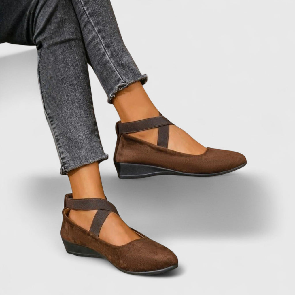 Women's Elegant Closed Toe Strappy Shoes | Low Heel