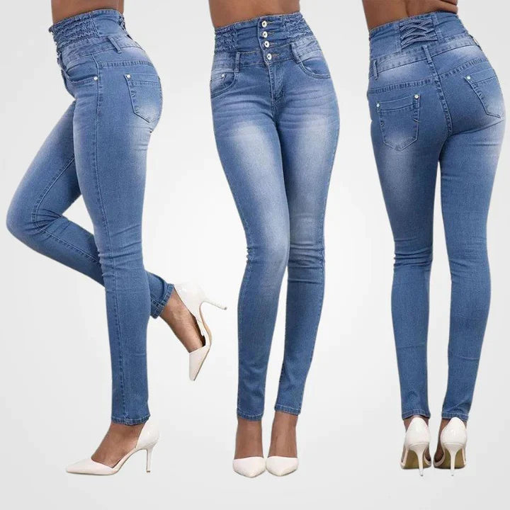 Women's Stylish High-Waisted Skinny Jeans | Casual