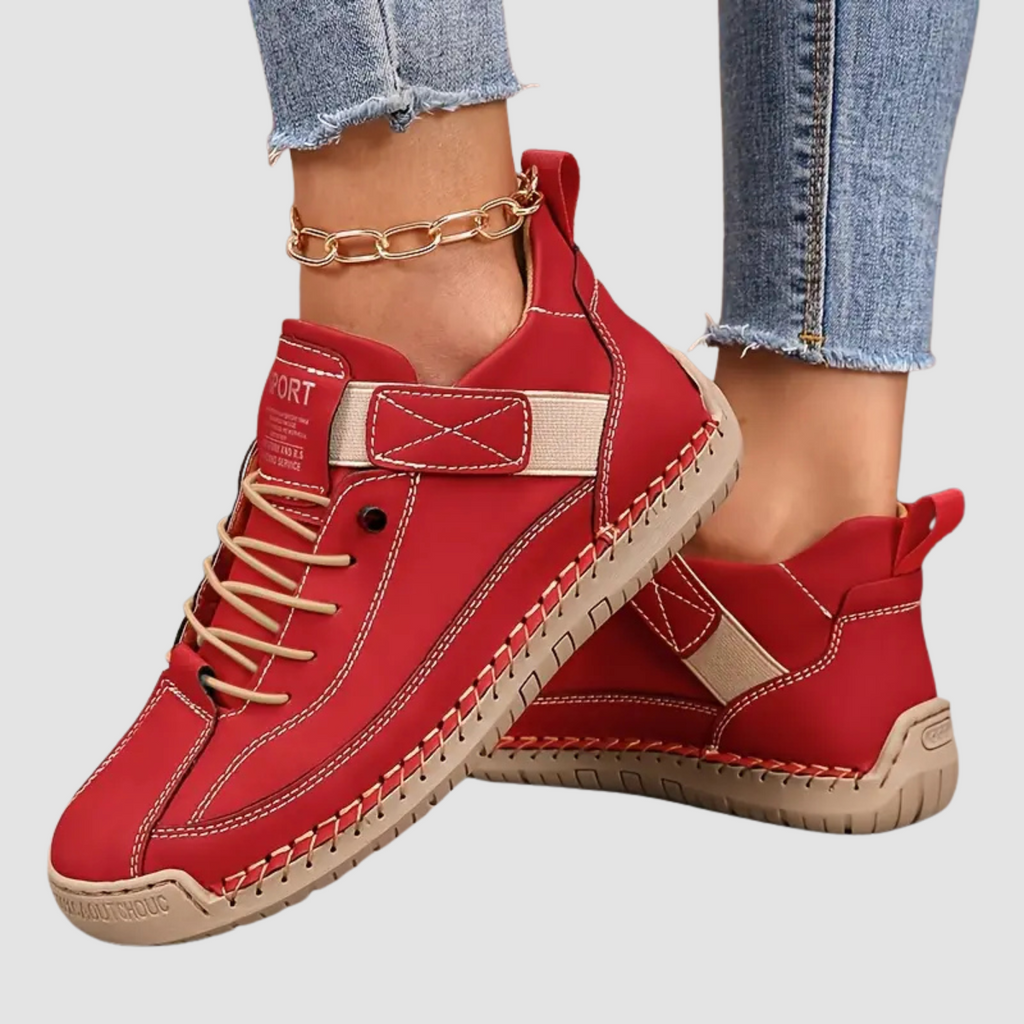 Women's Casual Outdoor Flat Sneakers | Lace Up