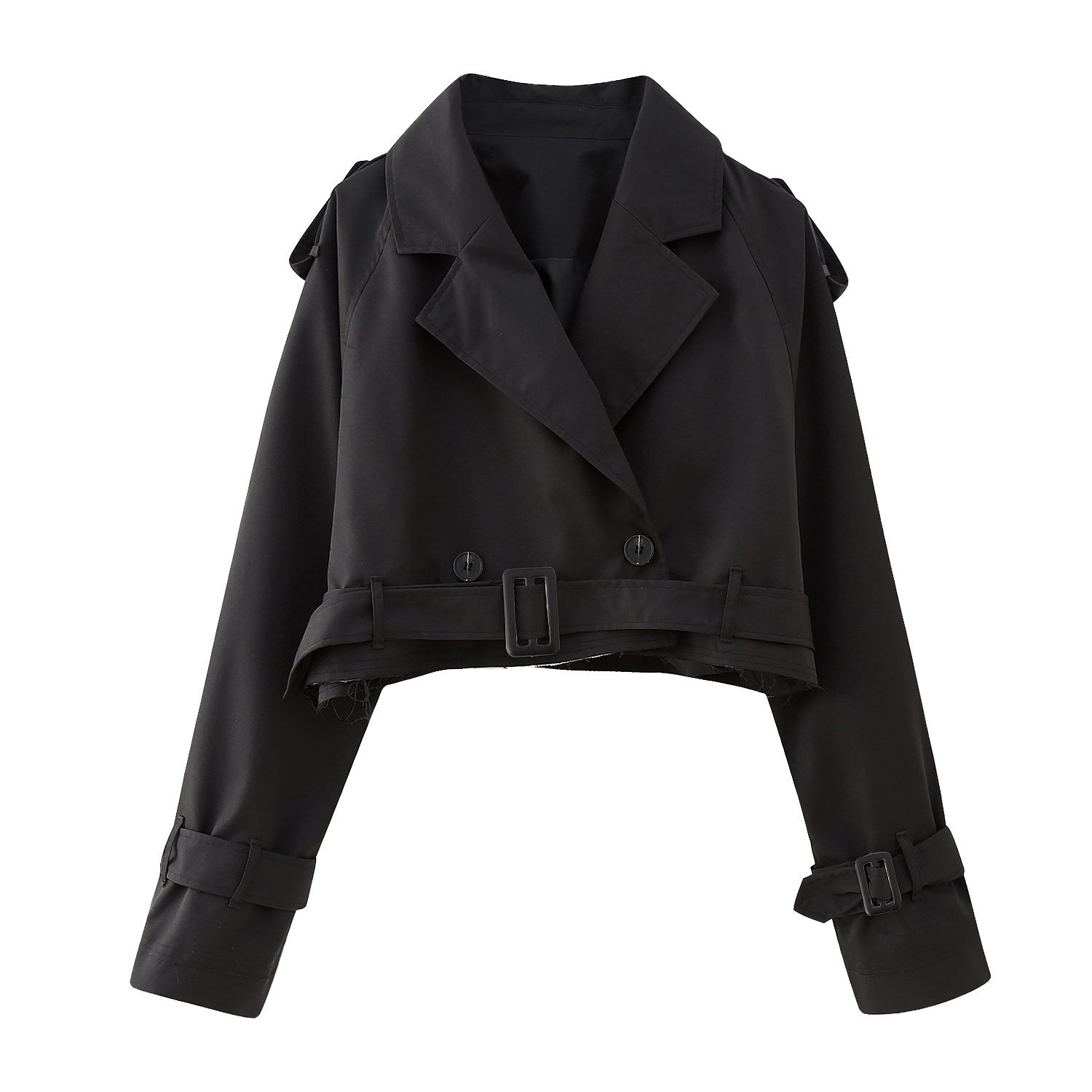 Women's Belted Cropped Trench Jacket | Winter