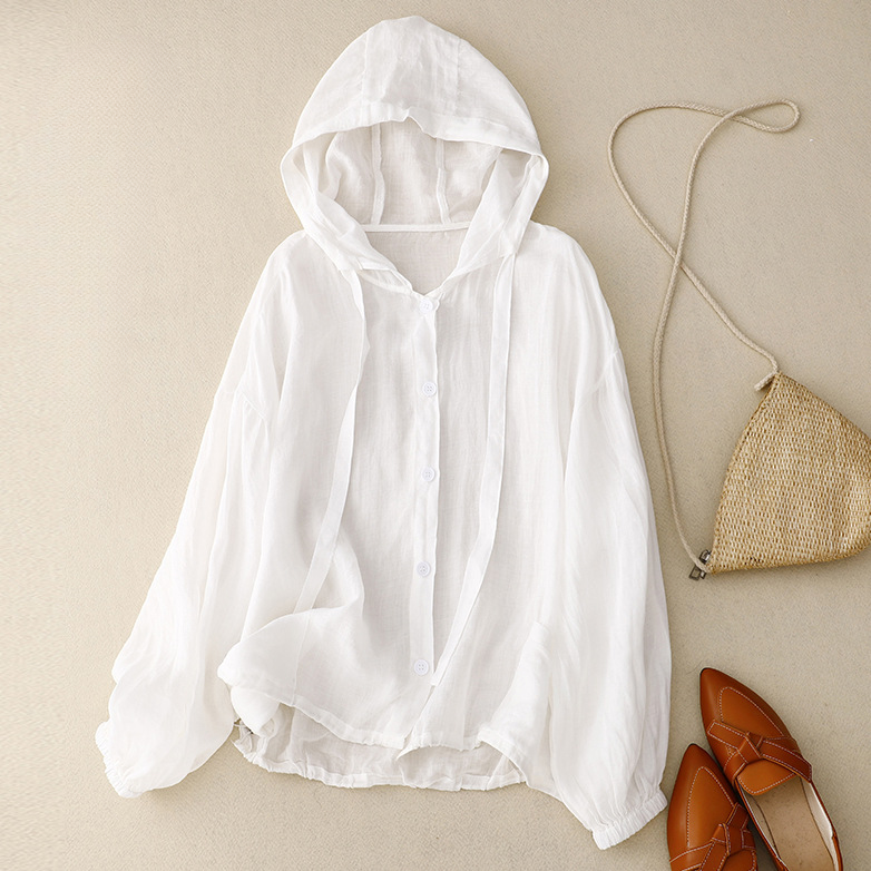 Women's Summer Hooded Jacket | Button Up