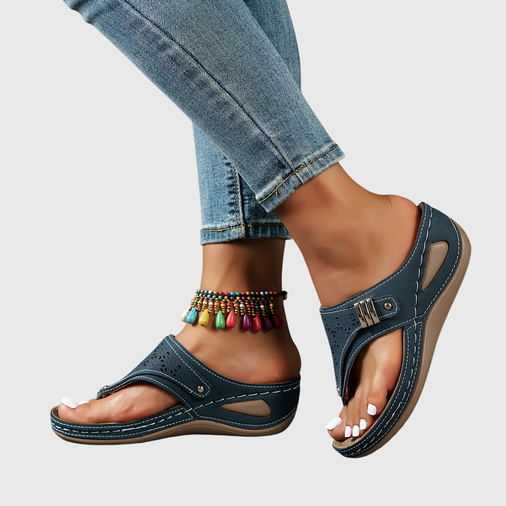Women's Bohemian Casual Thong Comfort Sandals | Slip On