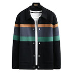 Men's Collar Knit Winter Jacket | Button Up