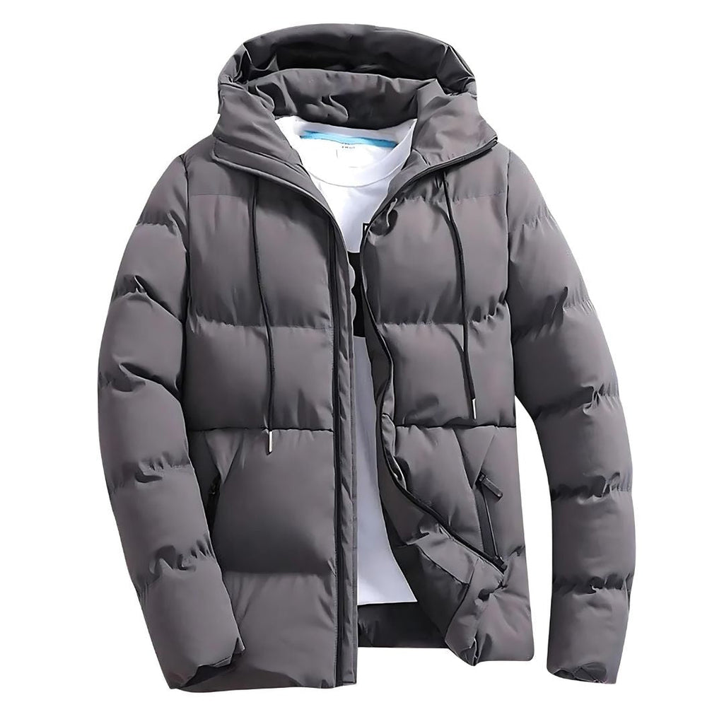 Men's Zip Up Winter Puffer Jacket | Hooded