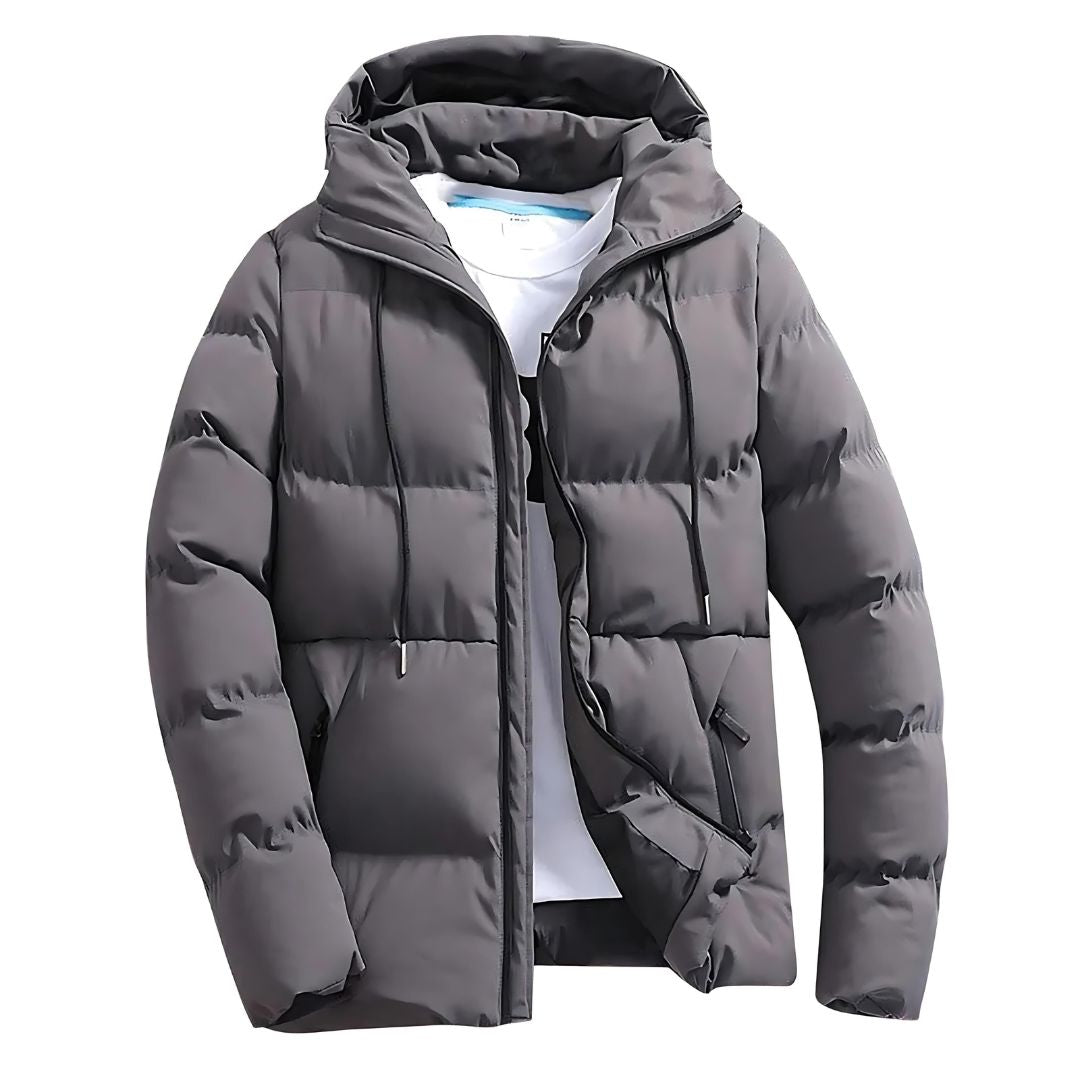 Men's Zip Up Winter Puffer Jacket | Hooded