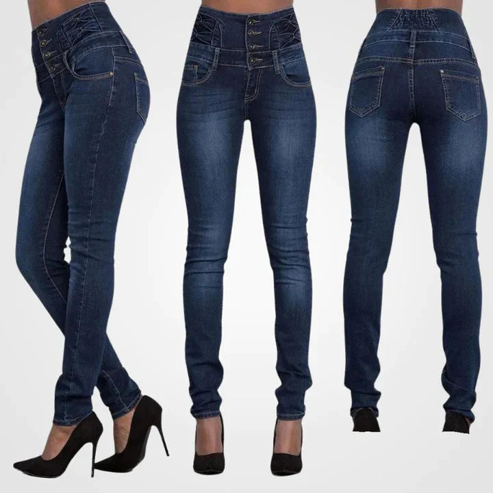 Women's Stylish High-Waisted Skinny Jeans | Casual