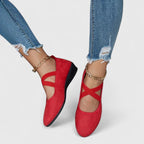 Women's Elegant Closed Toe Strappy Shoes | Low Heel