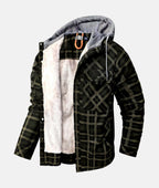 Men's Hooded Winter Shirt Jacket | Plaid