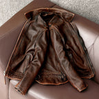 Men's Streetwear Collared Distressed Jacket | Zip Up