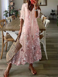 Women's Floral Print A-Line Dress | Maxi