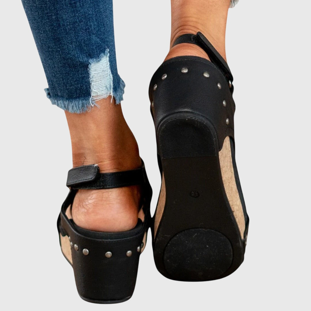 Women's Peep Toe Ankle Strap Sandals | Wedge