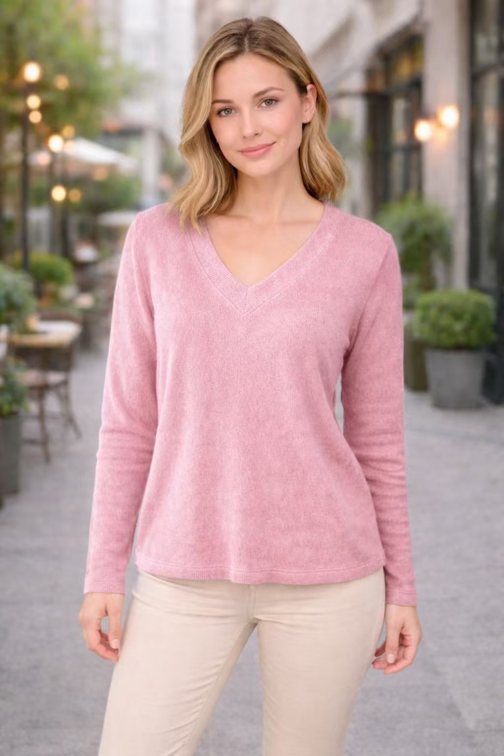 Women's Casual V-neck Sweater | Loose Fit