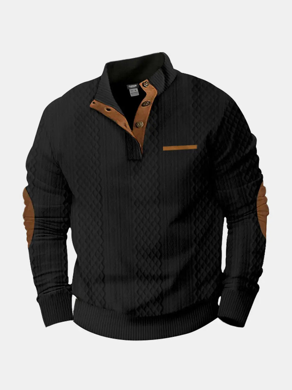 Men's Long Sleeve Winter Knit Sweater | Mock Neck