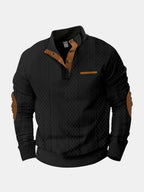 Men's Long Sleeve Winter Knit Sweater | Mock Neck