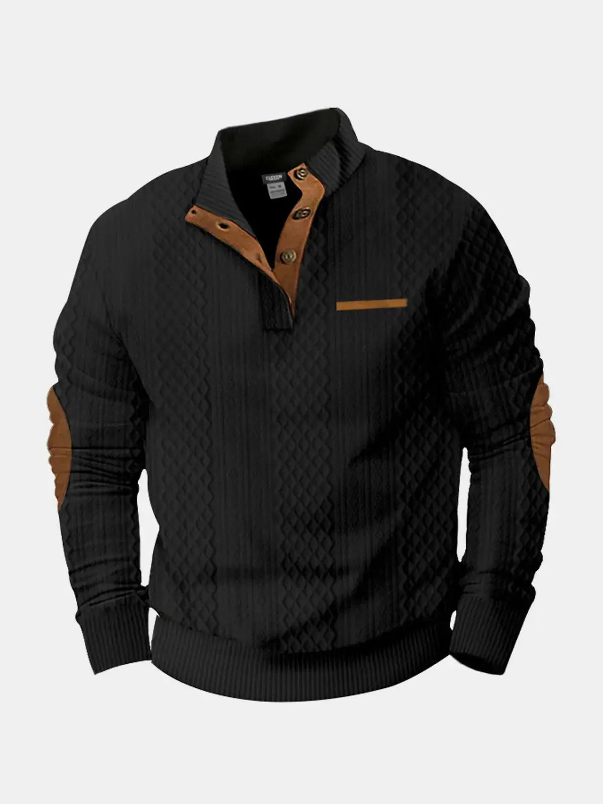 Men's Long Sleeve Winter Knit Sweater | Mock Neck