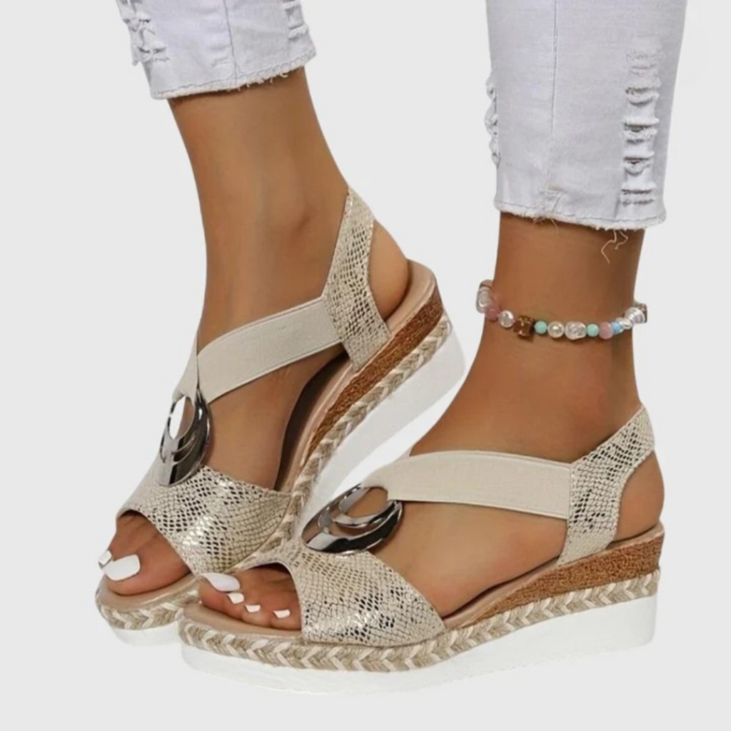 Women's Bohemian Low Wedge Open Toe Sandals | Summer