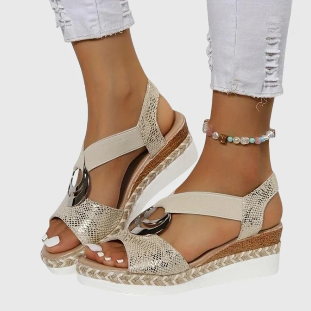 Women's Bohemian Low Wedge Open Toe Sandals | Summer